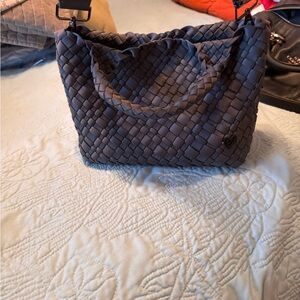 Woven Gray Handbag